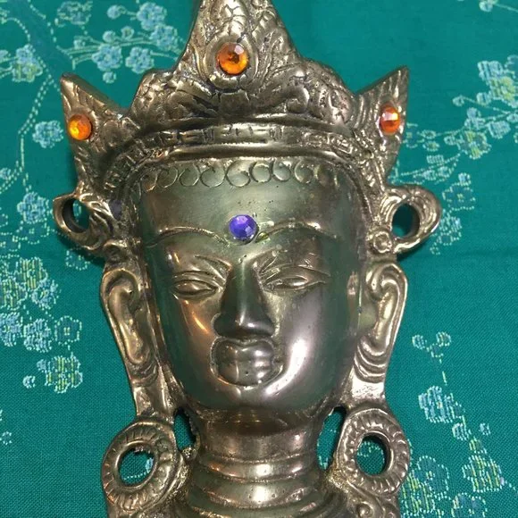 Brass Hindu Goddess Hanging Wall Decor - Picture 4 of 6